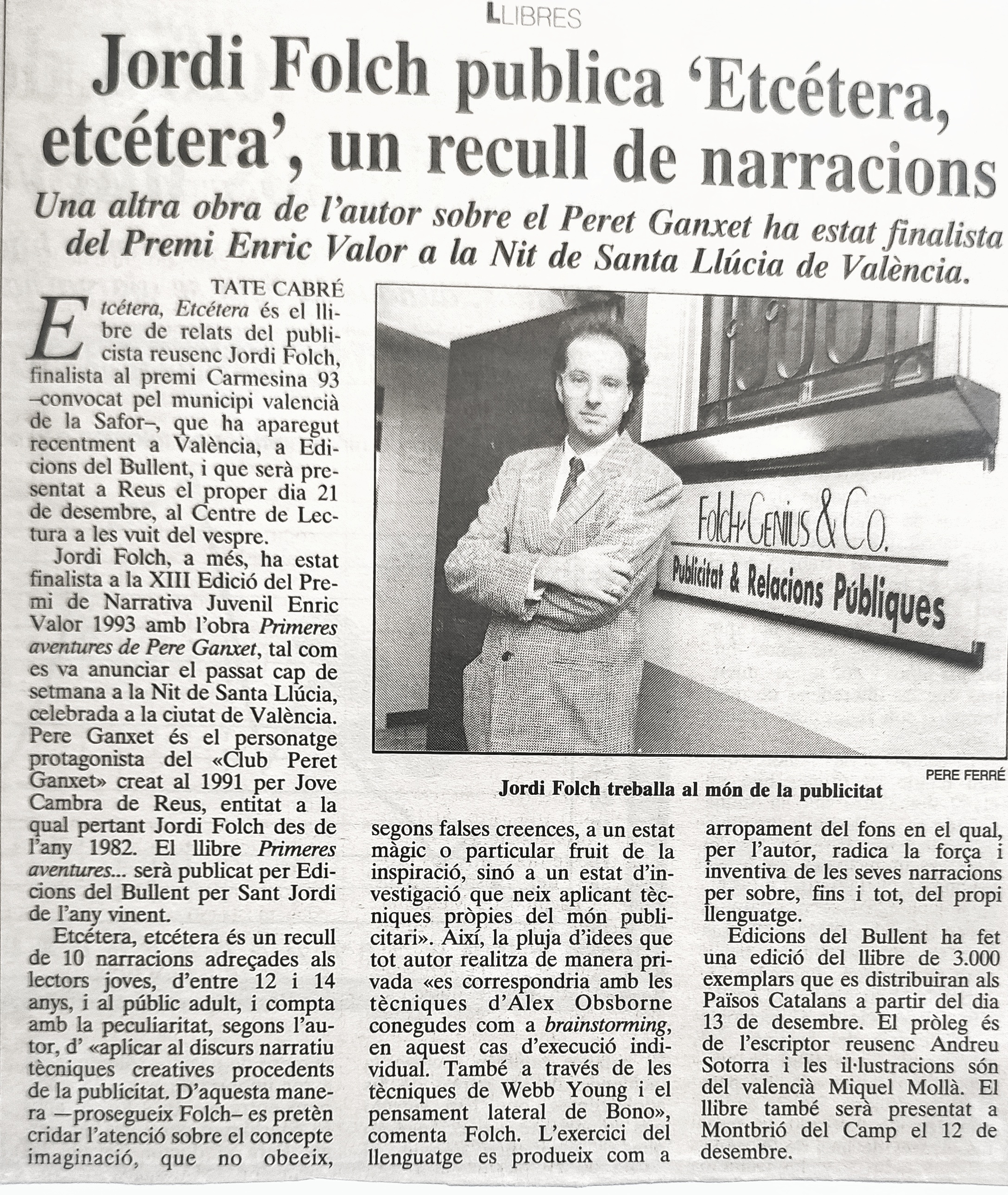 MEMORIAS DE UN ESCRITOR (24): REUS, 1992
